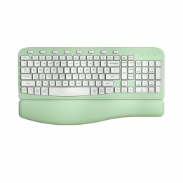 KG-813 Ergonomic QWERTY Membrane Keyboard With Leather Wrist Rest